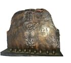 Vintage Hanukkah Menorah Hammered Copper  Judaica Israel On Wood