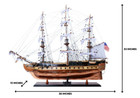 Uss Constitution Copper Clad Bottom Wood Tall Ship Model 38  Semi-built Boat New