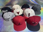 Lot Of 9 Vintage Mixed Bulls Jordan Hats Caps Chicago