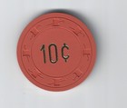 Hotel Nevada 10 Cents Casino Chip Orange H c  Ely Nv  New