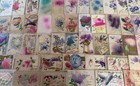 Lot Of 60 antique Postcards Airbrushed Embossed Greetings 1900 s in Sleeves s900