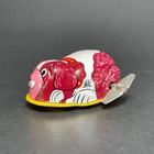 Vintage Hero Toy Tin Litho Wind Up Mechanical Dog Puppy - Works Japan
