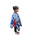 Kids Aztec Poncho   Unisex   Blanket Gaban   6-12 Years    Royal Blue