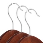 Open Box - 20 Walnut Wooden Suit Hangers - Clothes Coats Jackets Dress Pants