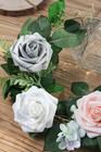 Artificial Flowers 25pcs Real Looking Fake Roses With Stems For Diy Wedding Bouq