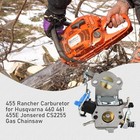 455 Rancher Carburetor For Husqvarna 460 461 455e Jonsered Cs2255 Chainsaw Wtea-