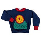 Ruth Scharf Lion With No Eyes Sweater Size T4 Rare Vintage Knit  read