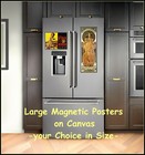Alphonse Mucha Art Nouveau Magnetic Poster 7x16 Canvas Print Fridge Magnet 