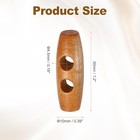 15pcs Wooden Toggle Buttons   1 2  Double Hole Wood Olive 30mm Medium Brown