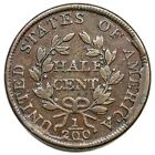 1804 C-6 R-2 Spiked Chin Draped Bust Half Cent Coin 1 2c