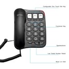 Big Button Corded Telephone Speaker Landline Desk Phone Elderly Senior Black