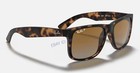Ray-ban Rb4165 Justin 865 t5 54mm Rubber Havana Brown Grey Polarized Sunglasses