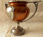 Rare 1900 Pairpoint Loving Cup Trophy - Psi Upsilon Fraternity - B 3310 1 2 Pint
