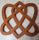 Irish Love Knot Eternal Endless Hearts 10  Wooden Decor Celtic Handcrafted
