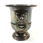 Vintage Viners Silver Plate Lion Head Urn Condiment Pot 3 Inch