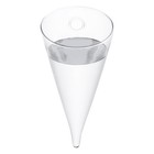 Flower Pot Circular Cone Shape Vase Conical Glass Clear Decor Wall Hanging