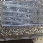 Clear Plastic Craft Organizer Box W  Hinged Lid  Multiple Round Compartments