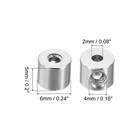 2 Set 6x5mm Metal Pin Keepers Pin Backs Locking Clasp Lapel Backing Silver Tone