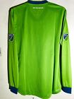 Adidas Authentic Mls Long Sleeve Jersey Seattle Sounders Team Green 2018 Sz M
