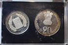 India 1973 Fao Proof Set - 2 Silver Coins In Case   Stock  60 