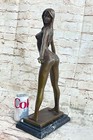 Signed Original Vitaleh Nude Female Abstract Mid Century Bronze Sculpture Statue