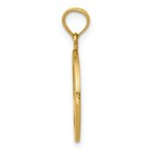 14k Yellow Gold Saint Michael Medal Charm Pendant