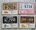 Vintage 1960 Post Cereal License Plate Cards Lot Of  31  Hand Cut