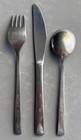 Cathay Pacific Airlines Stainless Silverware  3-piece Silverware Square Handle