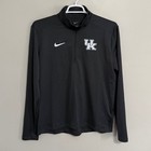 Nike Dri-fit Mens Large Kentucky Wildcats Gray Waffle Lined 1 4 Zip Pullover