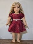 Red Sparkle Dress W coat Outfit For 18in American Girl Dolls  doll Not Included 