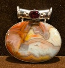 Beautiful Sajen Pendant  Sterling 925 Silver With Beautiful Stones Intricate