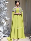 Elegant Off Shoulder Long Sleeved Evening Dress Arabic A-line Party Ball Gown