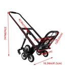 Portable Stair Climbing Folding Cart Climb Moving Hand Truck With Spare Wheels