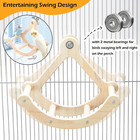 Interactive Bird Perch Toy With Wooden Exercise Wheel For Parrots And Budgies
