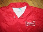 Vtg Budweiser Nylon Jacket Beer Delivery Guy Uniform Patch Windbreaker Medium