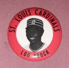Vintage St  Louis Cardinals Lou Brock Button Pin Pinback Mlb Baseball