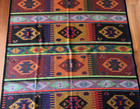 Vtg Pendleton Westland Wool Kilim Throw Blanket Southwest Aztec 57 X 59 Colorful