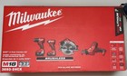 Milwaukee M18 Brushless Cordless 4 Tool Combo Kit 3693-24cx Impact Drill New