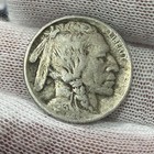 1913 Type 1 Higher Grade 3 4 Horn Buffalo Nickel -  Better Date Us Coin 