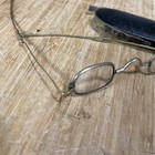 Antique 1800s Slider Wire Rim Eyeglasses Adjustable With Wood Case