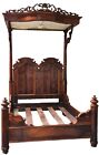 Half Tester Bed  Nyc  Bookmatched Rosewood  Original Queen Size 60 x80   8 10 t