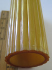 Vintage Butterscotch Bakelite Ribbed Cylinder 5 x 2 1 4  166 Grams