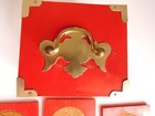 Vintage Coasters   Storage Holder Mcm Set Of 8 Wood Cork