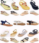 Women s New Gladiator Rhinestone Flower T-strap Flat Sandal Thong Shoes Sz 5-10 