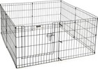 Puppy Playpen 24   Foldable 8-panel Metal Pet Fence Indoor outdoor