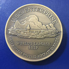 U s s  Enterprise World s Largest Ship bronze Medal  2 5 Inches   Mint  org Case