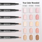 2 Step Nail Polish Pens Set  6 Pcs Nude Natural Color Builder Multi-color 