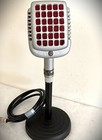 Vintage 1940 s Shure Brothers 737a Crystal Microphone  Works W stand   Cable