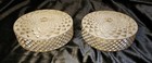 Pair Mid Century Flush Mount Vintage Glass Lamp Herda Modern Wall Ceiling Light