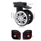 1 Pair Universal Luggage Suitcase Wheels Replacement Double Row Mute Rollers